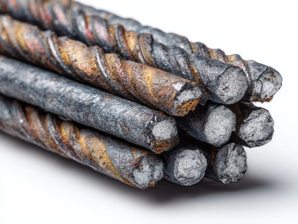 Image of rusty steel wire rods showing signs of corrosion