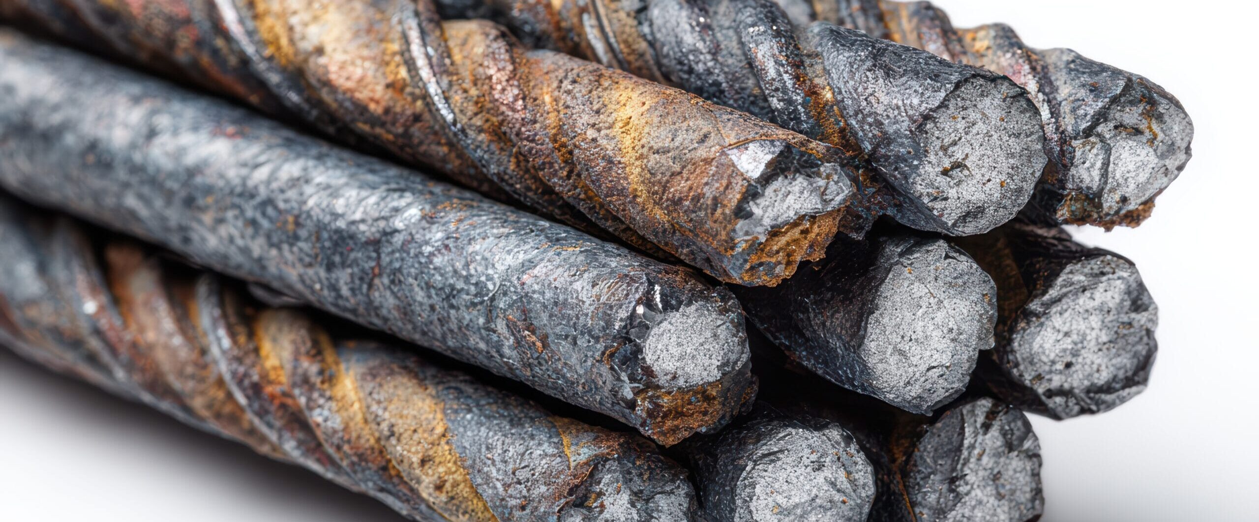 Image of rusty steel wire rods showing signs of corrosion