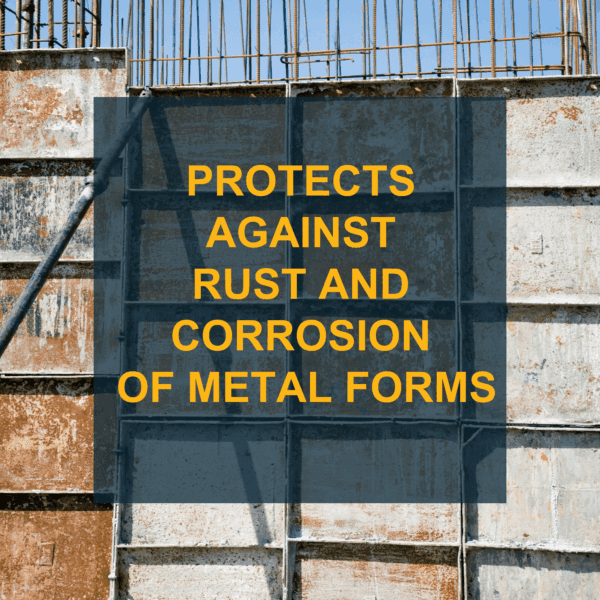 Image explaining that this product protects against rust and corrosion of metal forms