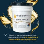Image showing that this product meets or exceeds the requirements of the US Steel 224 and latest AGMA 9005 specifications