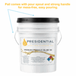 Image of the pour spout and strong handles for mess-free, easy pouring