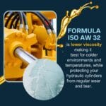 Image explaining that this product is lower viscosity making it best for colder environments and temperatures