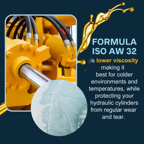 Image explaining that this product is lower viscosity making it best for colder environments and temperatures