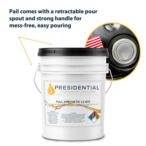 Image showing the retractable pour spout and strong handle for mess-free, easy pouring