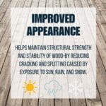 Image showing how this product improves the natural appearance of wood