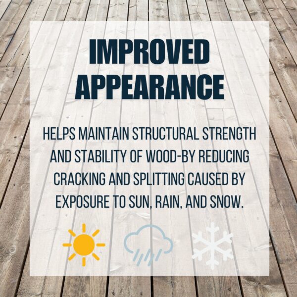 Image showing how this product improves the natural appearance of wood