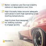 Image showing the benefits of this type f transmission oil