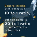 Image describing the general mixing 10:1 ratio