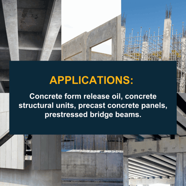 Image explaining the applications of concrete form oil