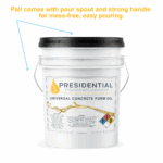 Image describing the pour spout and strong handle for mess-free, easy pouring