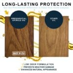 Image showing Presidential Shingle Oil has a superior finish compared to other shingle oil