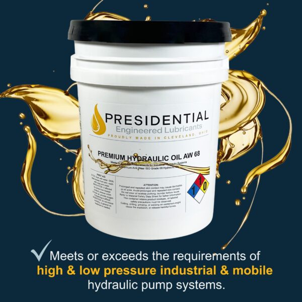 Image explaining that this product meets or exceeds the requirements of high and low pressure industrial and mobile hydraulic pump systems