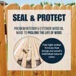 Image showing how this product seals and protects interior and exterior wood