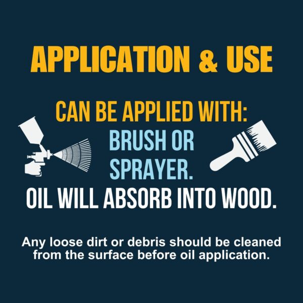 Image showing that this product can be applied with a brush or sprayer
