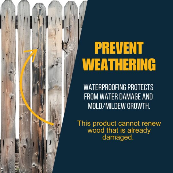 Image showing how this product prevents weathering